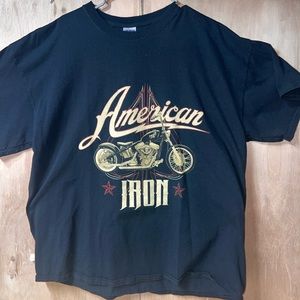 American Iron Chopper T Shirt Gildan Heavy Cotton Men's 2XL Motorcycle